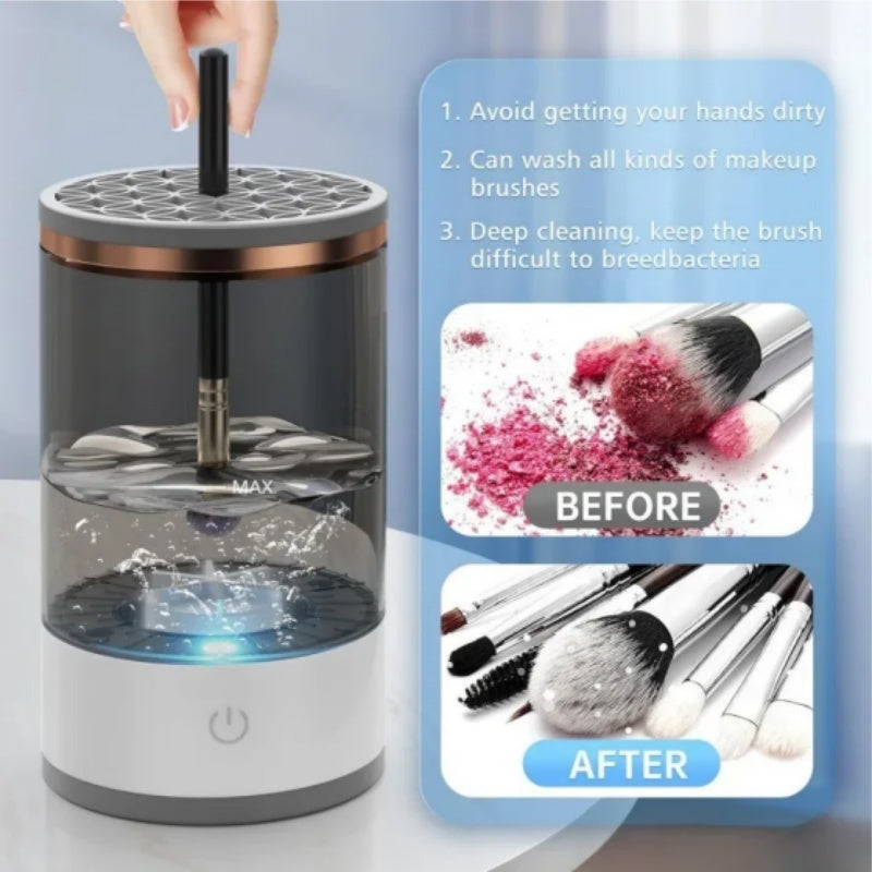 Nettoyeur de pinceaux de maquillage, machine à laver rotative automatique, portable, électrique, pour pinceaux de maquillage