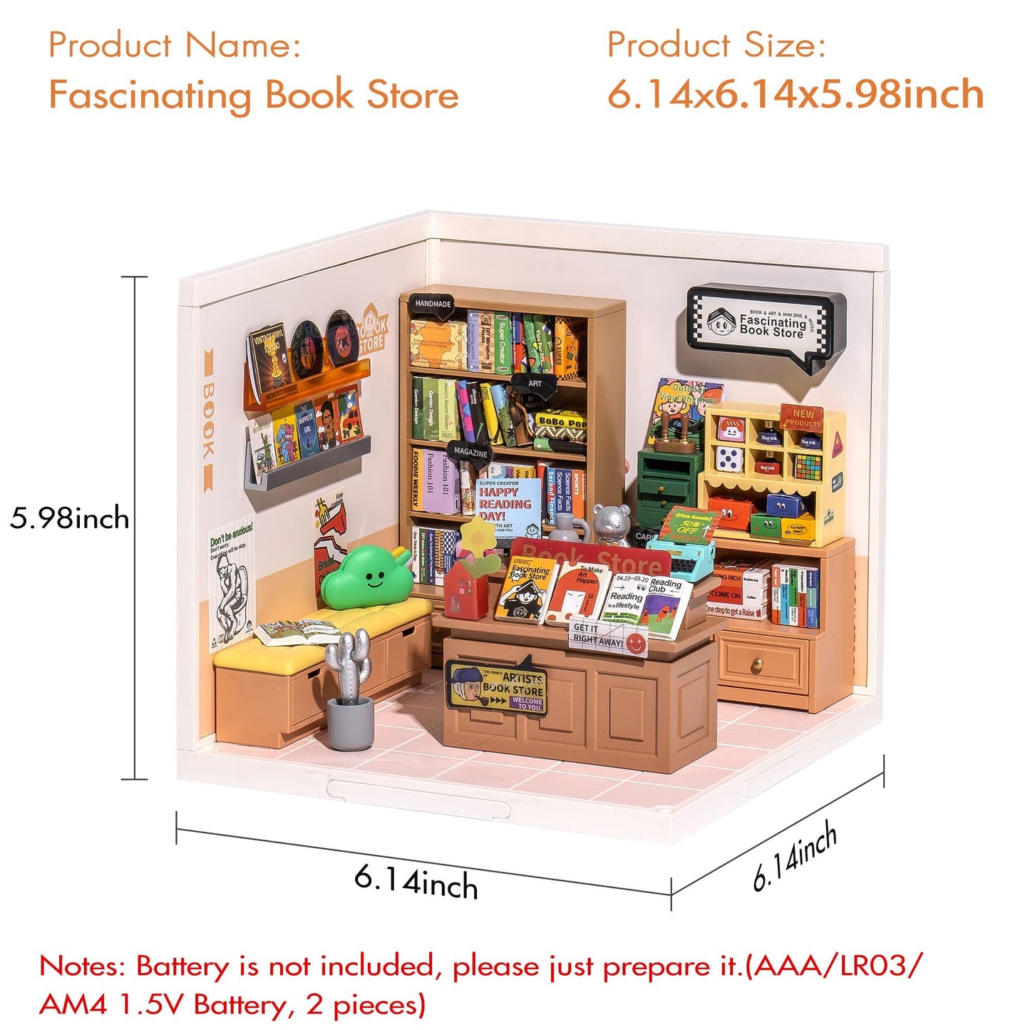 Rolife Super Store Kits de construction en plastique pour cadeaux de Noël, maison miniature à monter soi-même