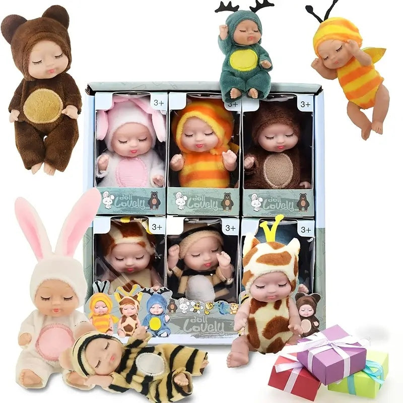 Coffret cadeau 6 poupées princesses, cadeau idéal pour un anniversaire, des fêtes, Noël ou Halloween.