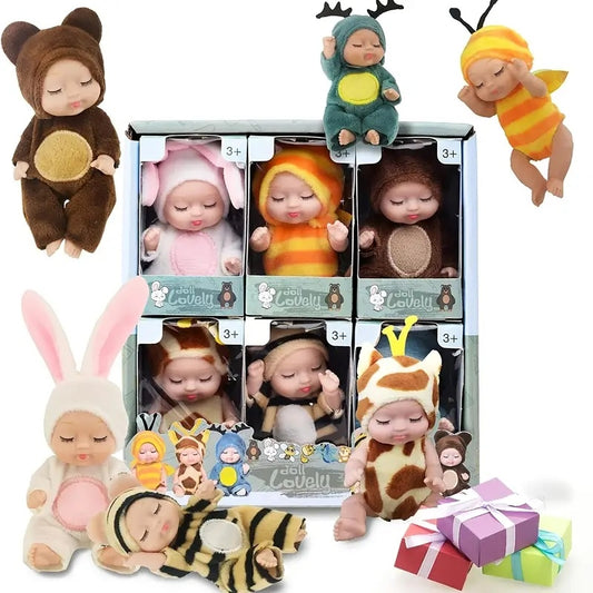 Coffret cadeau 6 poupées princesses, cadeau idéal pour un anniversaire, des fêtes, Noël ou Halloween.