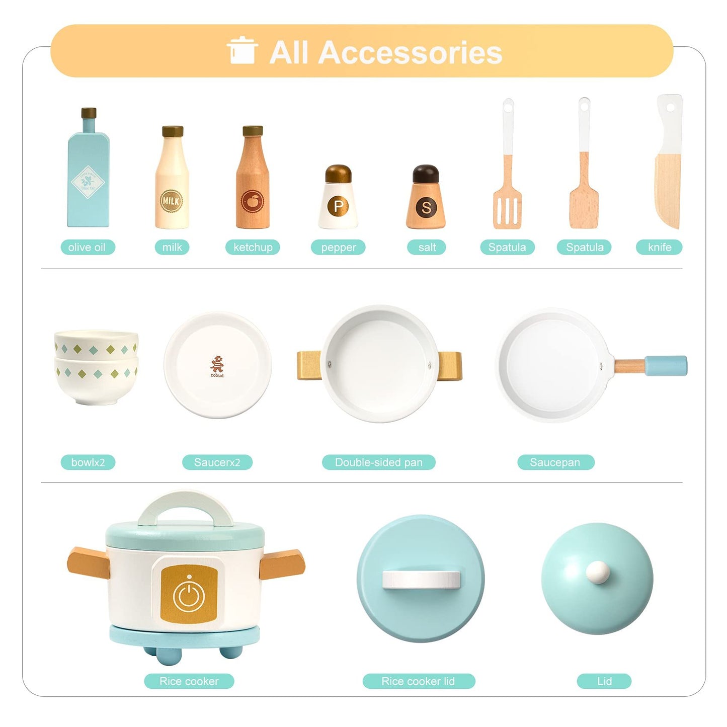 ROBOTIME : Cuisine de jeu à faire soi-même, ensemble de jouets de cuisine, cadeau pour garçons et filles